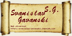 Svanislav Gavanski vizit kartica